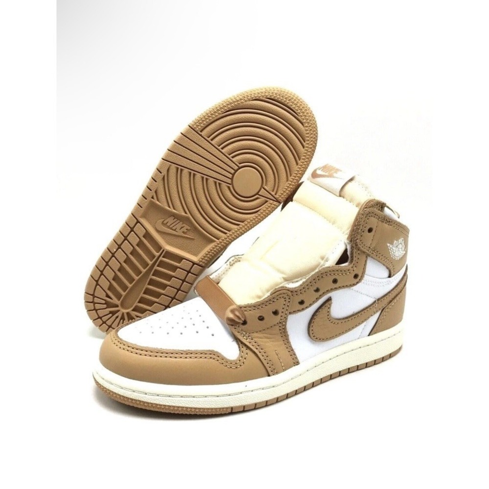 Jordan Kids Jordan 1 Retro High OG Praline Tan White FN6621-201 Size 3Y